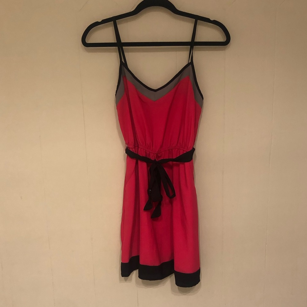 Pink, Grey, and Black Mini Dress